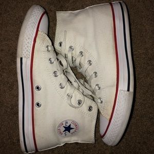 White Hi-top converse